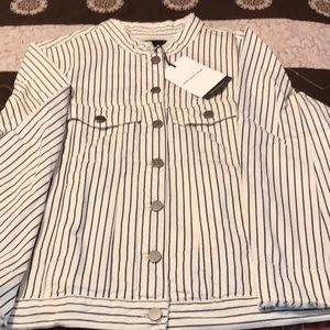 Blue Boating Stripe Cotton Jacket